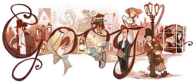 Google doodle u slavu Čarlsa Dikensa