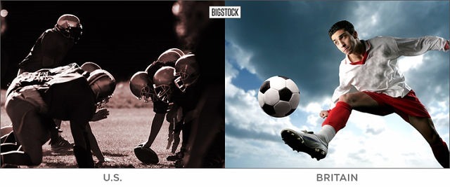 Fudbal se u Americi igra rukom. Kad se igra nogom, onda bude malo poena.