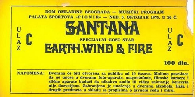 Znaš, u toj komunističkoj SFRJ, tamnici naroda i državi represije, 1975. godine sam na koncertu gledao Santanu, u Beogradu...
